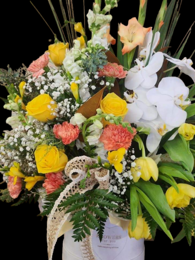 Mothers Day Grand Design in White Suede Box