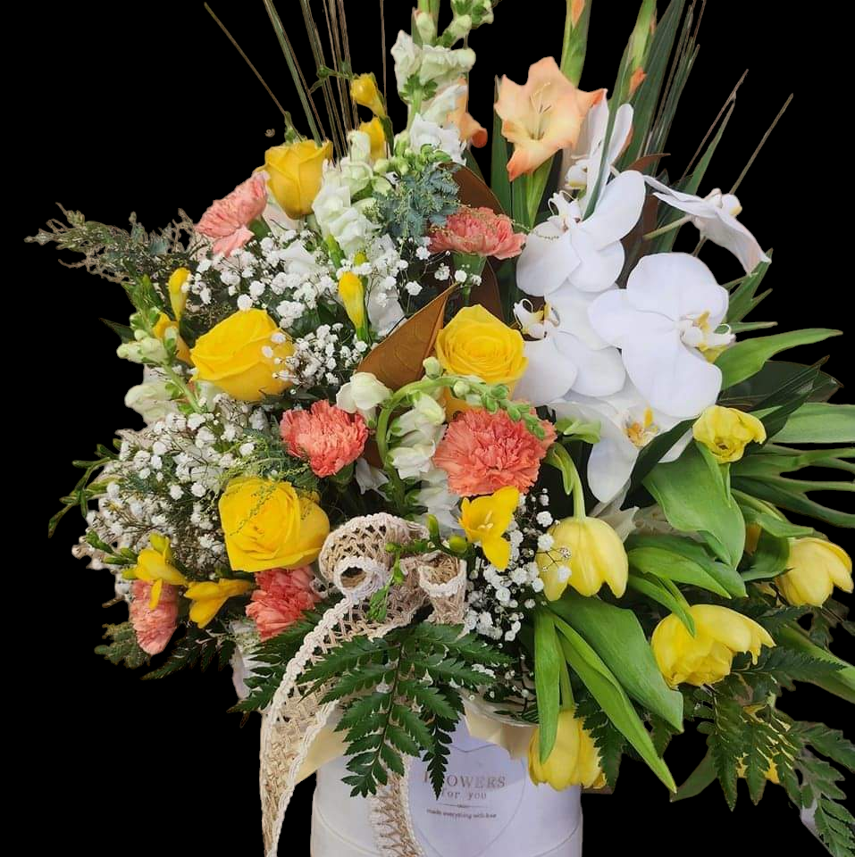 Mothers Day Grand Design in White Suede Box