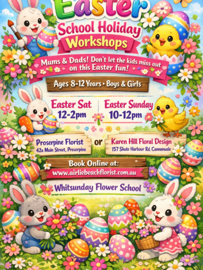 Airlie Beach Easter School Holiday Workshop Sunday 5th April