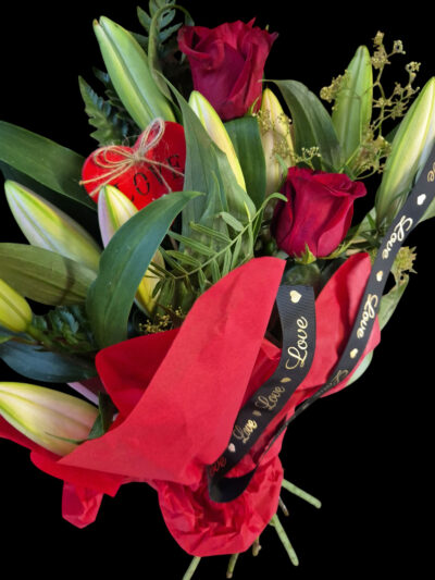 Valentines Day Oriental Lilly's and Roses